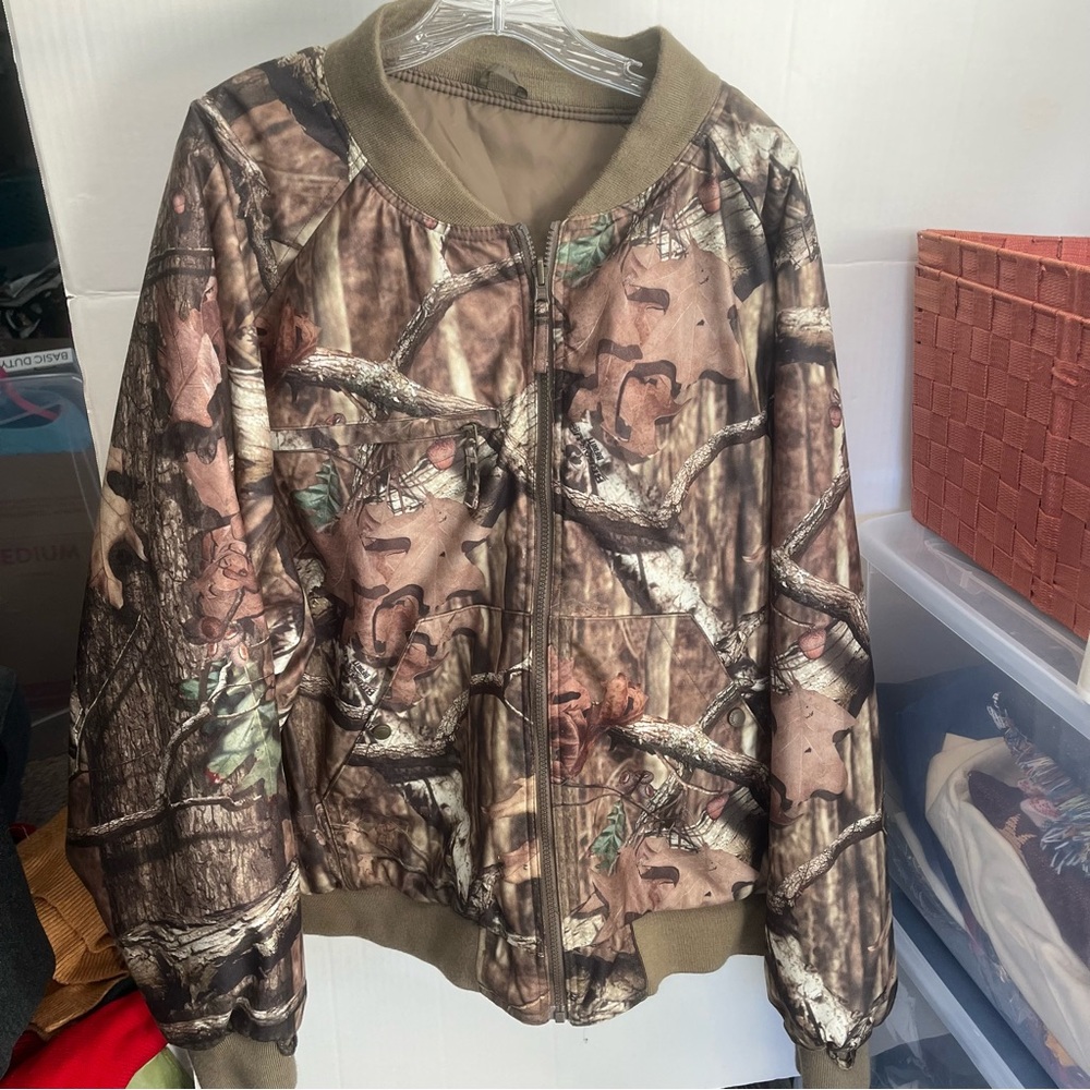 Cabela’s reversible size 3XL dry-plus break up Mossy Oak coat/jacket full zip